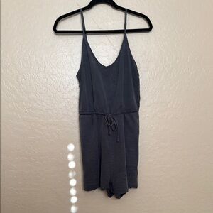 Gray Sleeveless Romper